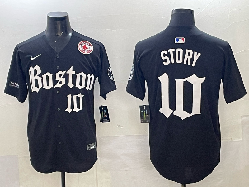 Men Boston Red Sox #10 Story black 2025 Nike MLB Jersey 004->boston red sox->MLB Jersey